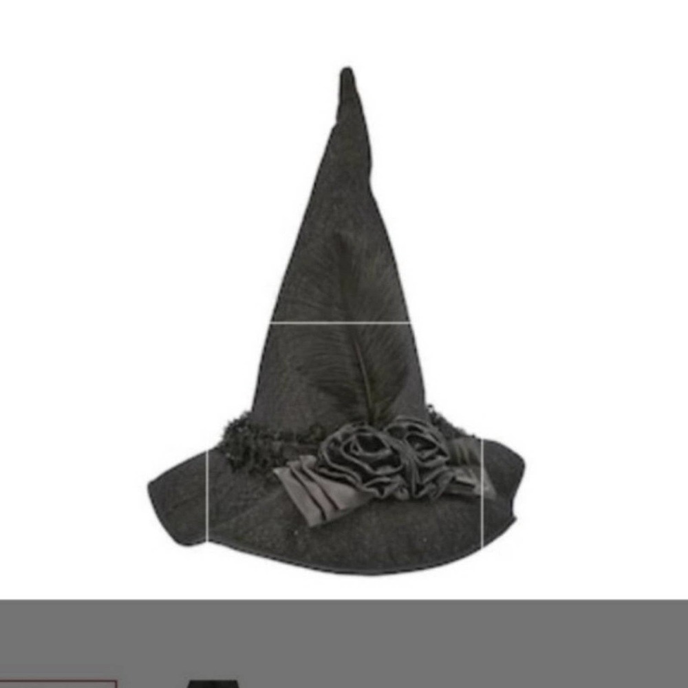 Nwt witch hat black feather spider web lace and large flowers cosplay Halloween - Picture 7 of 12